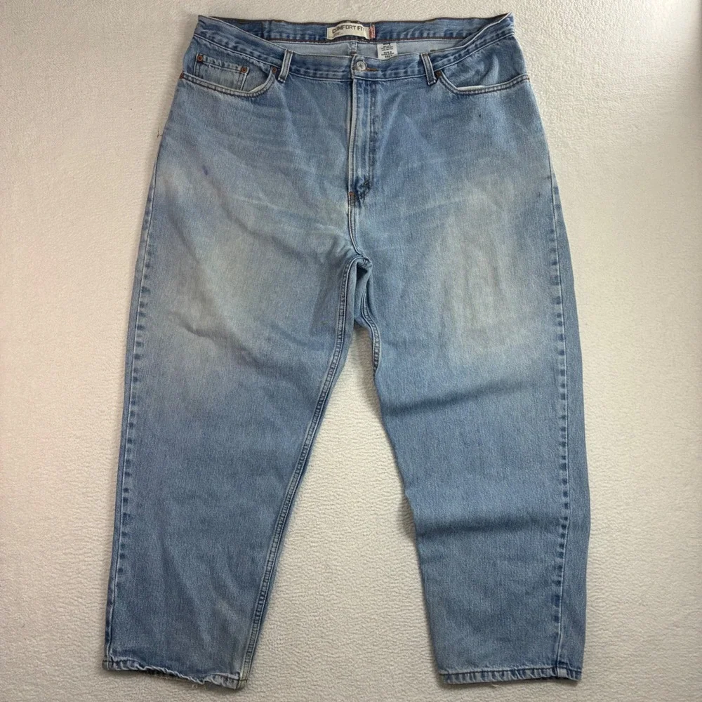 Levis 560 Comfort Fit Jeans Men 44x30 Blue Faded Relaxed Taper Casual Loose Y2K